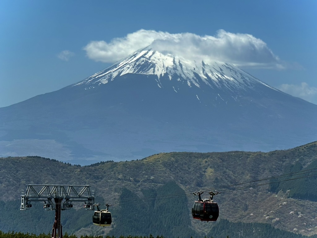 Rope railway and Mount Fuji
